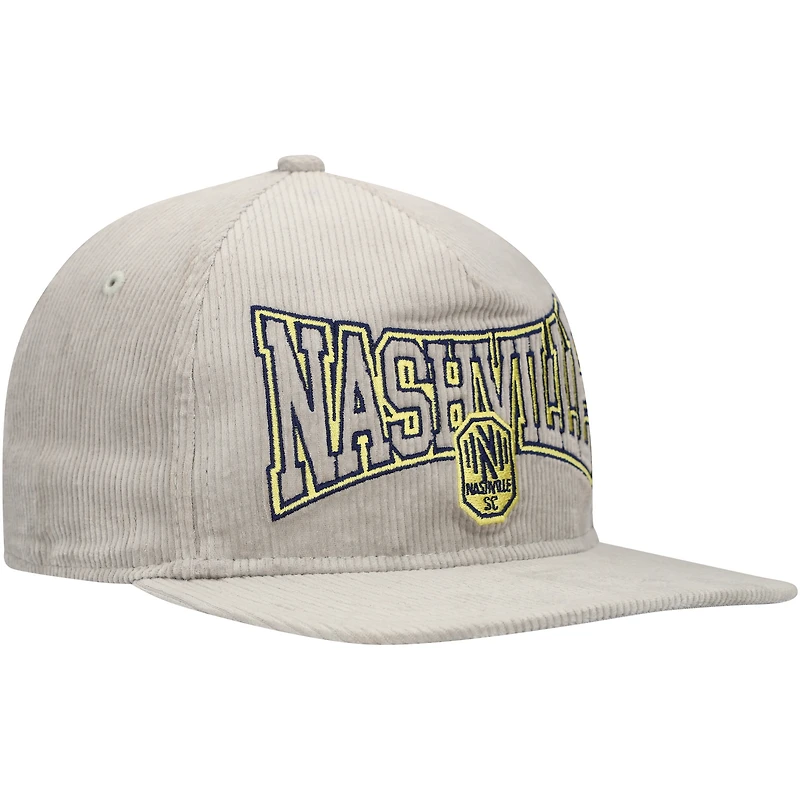Casquette de golf ajustable en velours côtelé Nashville SC grise New Era pour homme