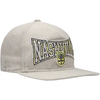 Casquette de golf ajustable en velours côtelé Nashville SC grise New Era pour homme