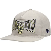 Casquette de golf ajustable en velours côtelé Nashville SC grise New Era pour homme