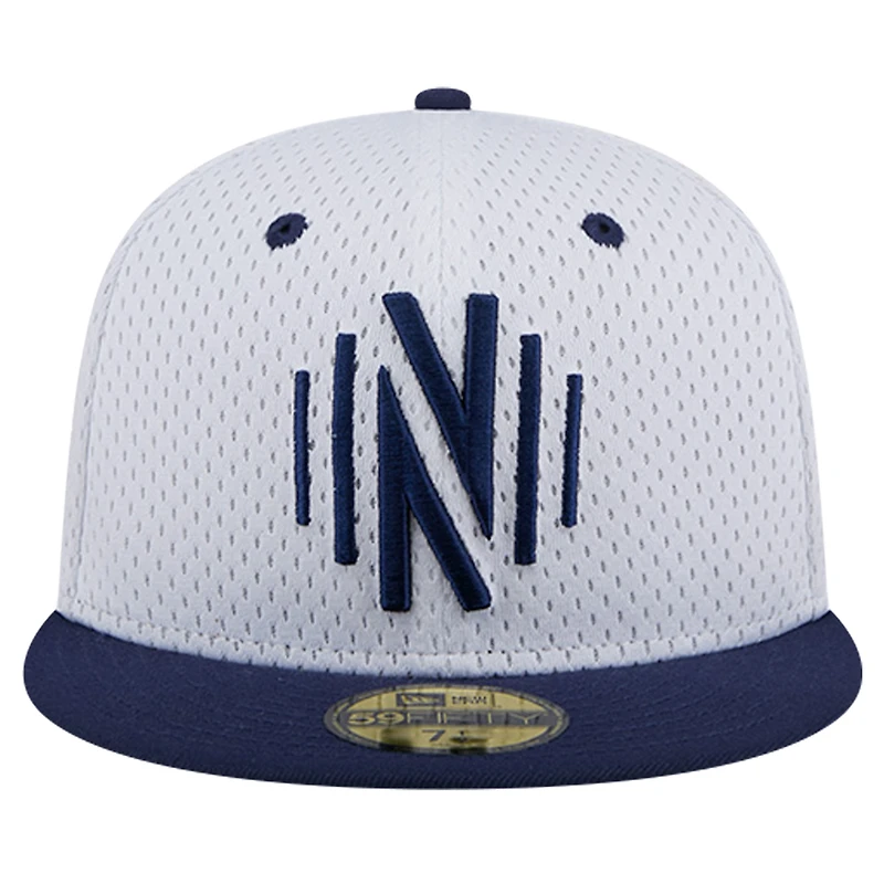 Men's New Era Gray Nashville SC Throwback Mesh 59FIFTY Fitted Hat
