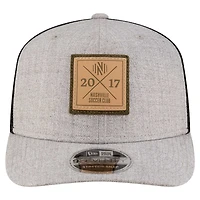 Casquette ajustable extensible à boutons-pression New Era Nashville SC 9SEVENTY gris chiné pour homme