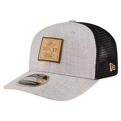 Casquette ajustable extensible à boutons-pression New Era Nashville SC 9SEVENTY gris chiné pour homme
