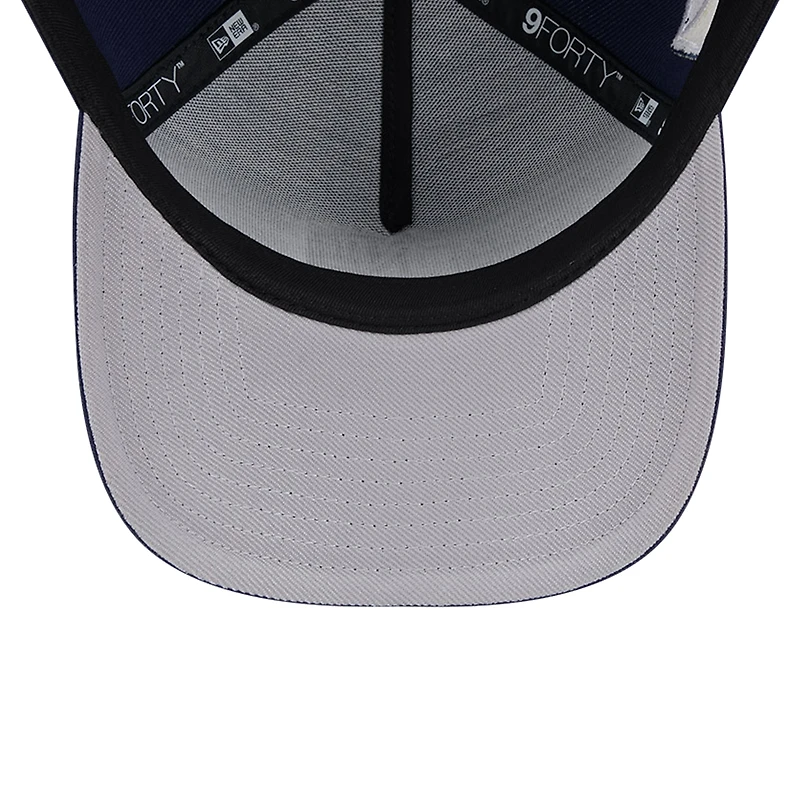Casquette ajustable 9FORTY A-Frame New Era pour hommes, bleu marine Nashville SC 2024 Kick Off Collection