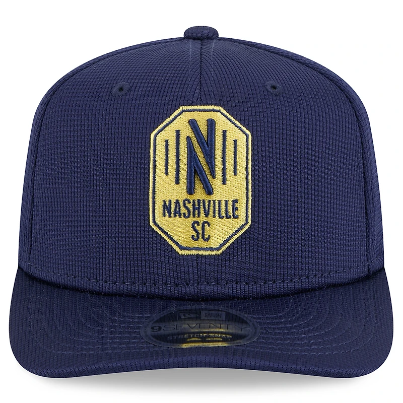 Casquette extensible à boutons-pression Nashville SC 2025 Jersey Hook 9SEVENTY de New Era pour homme, bleu marine