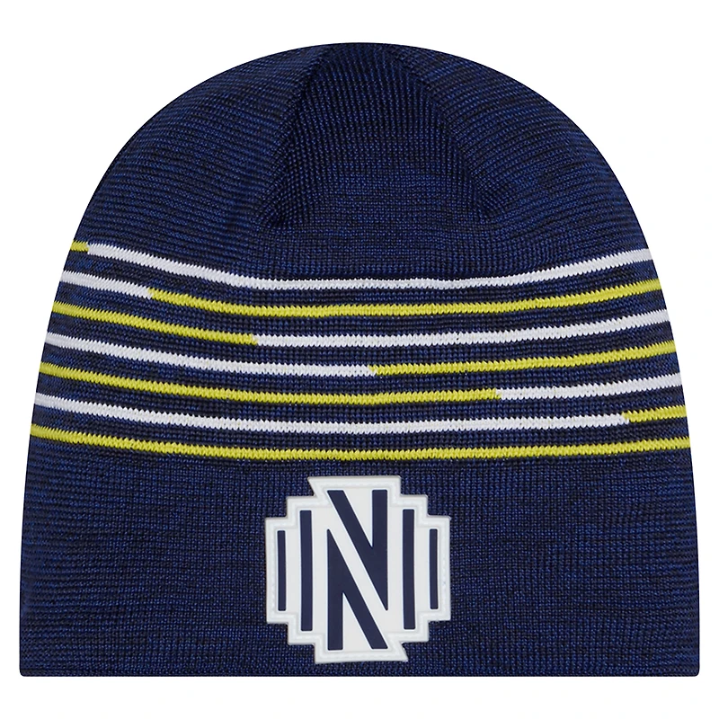 Bonnet tricoté New Era bleu marine Nashville SC 2026 pour homme