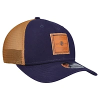Casquette ajustable extensible à boutons-pression New Era bleu marine Nashville SC pour homme avec logo en relief 9SEVENTY