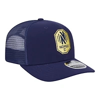 Casquette ajustable New Era Nashville SC bleu marine pour homme, modèle Hook 9SEVENTY