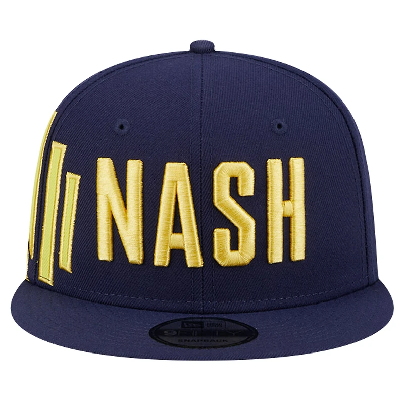 Casquette Snapback Nashville SC Jumbo 9FIFTY New Era pour hommes bleu marine