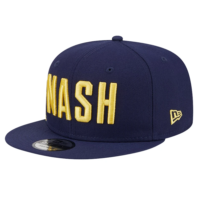 Casquette Snapback Nashville SC Jumbo 9FIFTY New Era pour hommes bleu marine