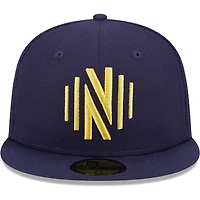 Men's New Era Navy Nashville SC Patch 59FIFTY Fitted Hat