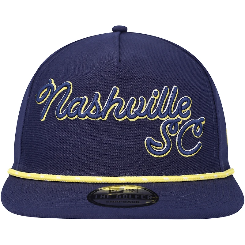 Men's New Era  Navy Nashville SC Script Golfer Adjustable Hat