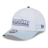 Casquette ajustable New Era Nashville SC 2025 Jersey Hook 9FORTY M-Crown pour homme, blanche/bleu clair