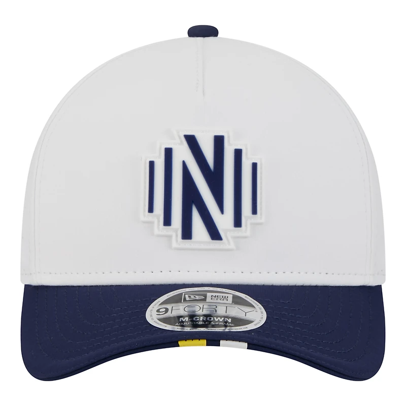 Men's New Era White Nashville SC 2026 MLS Kick Off 9FORTY M-Crown A-Frame Adjustable Hat