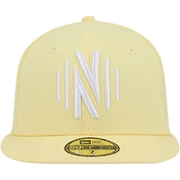Men's New Era Yellow Nashville SC Pastel Pack 59FIFTY Fitted Hat