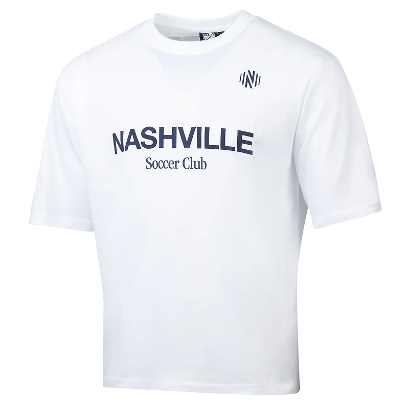 T-shirt graphique oversize blanc Nashville SC Céleste de la marque Men's Sport Design Sweden