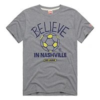 Unisex Homage  Gray Nashville SC MLS x Ted Lasso Believe Graphic Tri-Blend T-Shirt
