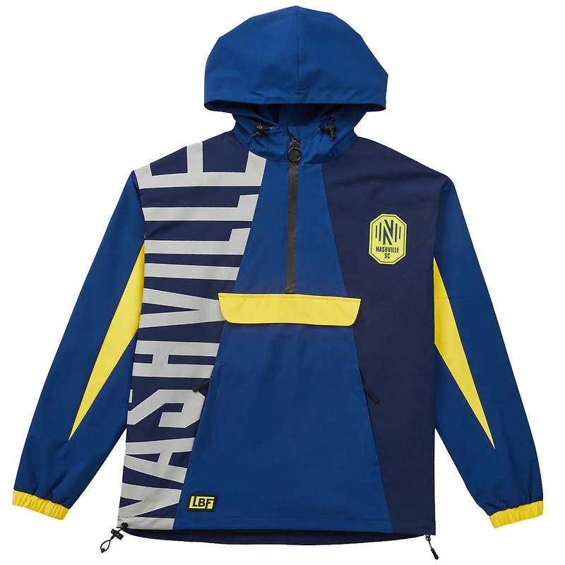 Unisex Live Breathe Futbol Navy Nashville SC Tekker Half-Zip Anorak Jacket