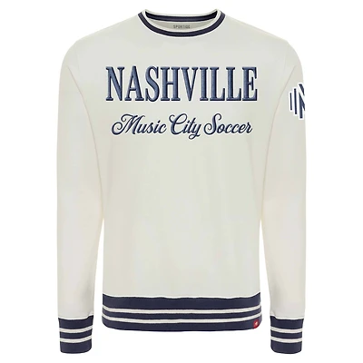 Unisex Sportiqe White Nashville SC Ellington Sweatshirt