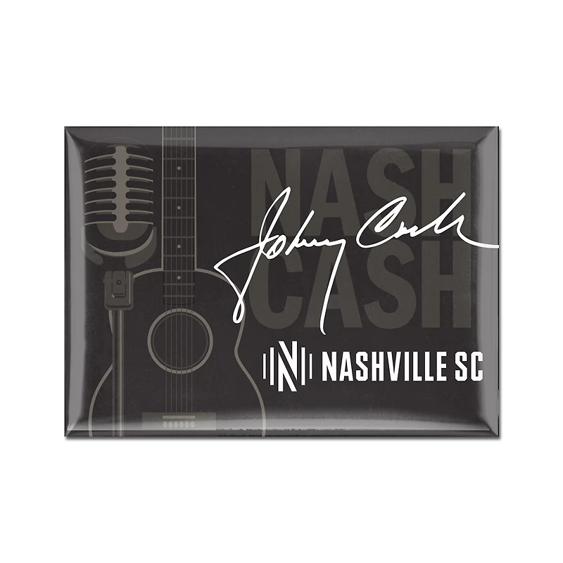 Aimant de réfrigérateur en métal WinCraft Nashville SC x Johnny Cash 2,5" x 3,5"