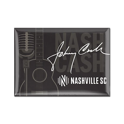 Aimant de réfrigérateur en métal WinCraft Nashville SC x Johnny Cash 2,5" x 3,5"