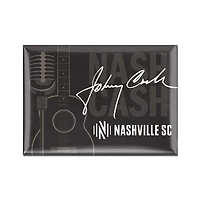 Aimant de réfrigérateur en métal WinCraft Nashville SC x Johnny Cash 2,5" x 3,5"