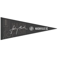WinCraft Nashville SC x Johnny Cash Microphone 12" x 30" Fanion Premium