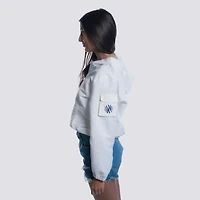 Women's Lusso  White Nashville SC Paige Half-Zip Hooded Jacket