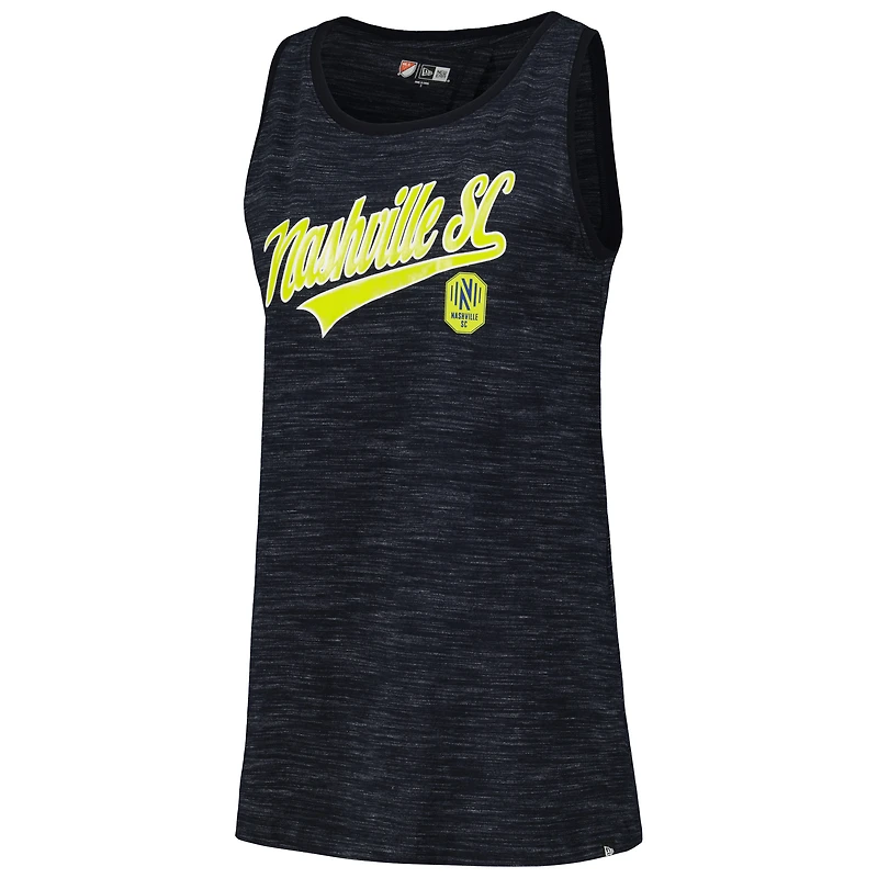 Women's 5th & Ocean by New Era Navy Nashville SC Athletic Cross Back Tank Top