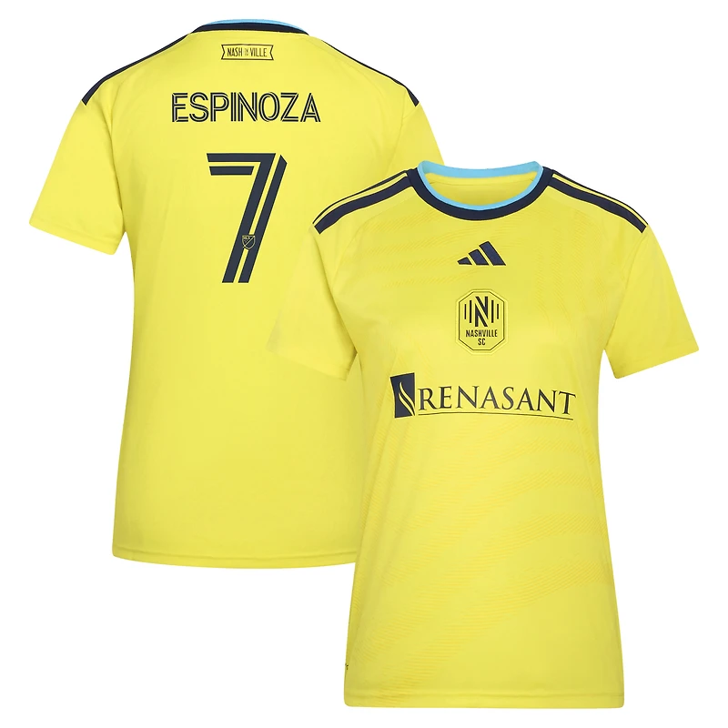 Women's adidas Cristian Espinoza Yellow Nashville SC 2026 The Reverb Kit Replica Jersey