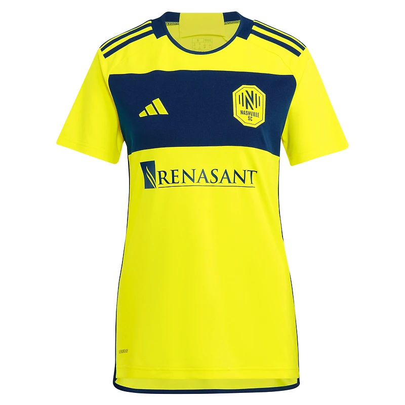 Women's adidas Gastón Brugman Yellow Nashville SC 2024 The 615 Kit Replica Player Jersey