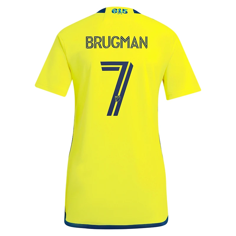 Women's adidas Gastón Brugman Yellow Nashville SC 2024 The 615 Kit Replica Player Jersey