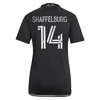 Women's adidas Jacob Shaffelburg Black Nashville SC 2024 Man Kit Replica Player Jersey