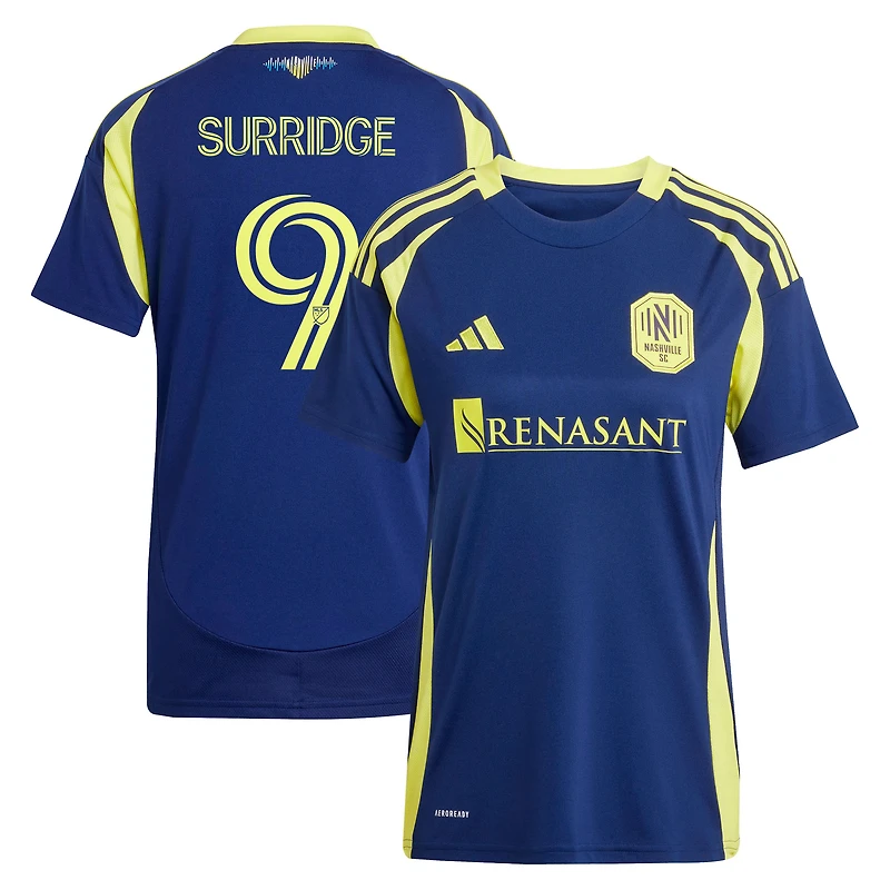 Maillot réplique du kit The Heart of Nashville 2025 pour femme adidas Sam Surridge Navy