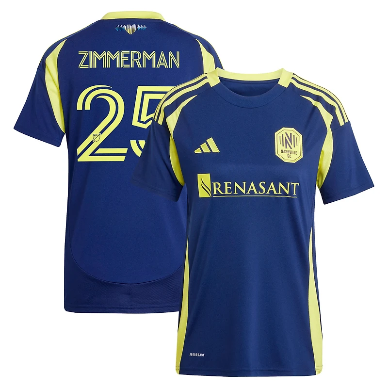 Women's adidas Walker Zimmerman Navy Nashville SC 2025 The Heart of Kit Replica Player Jersey