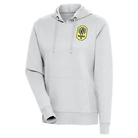 Sweat à capuche Antigua Heather Grey Nashville SC Logo Action pour femme
