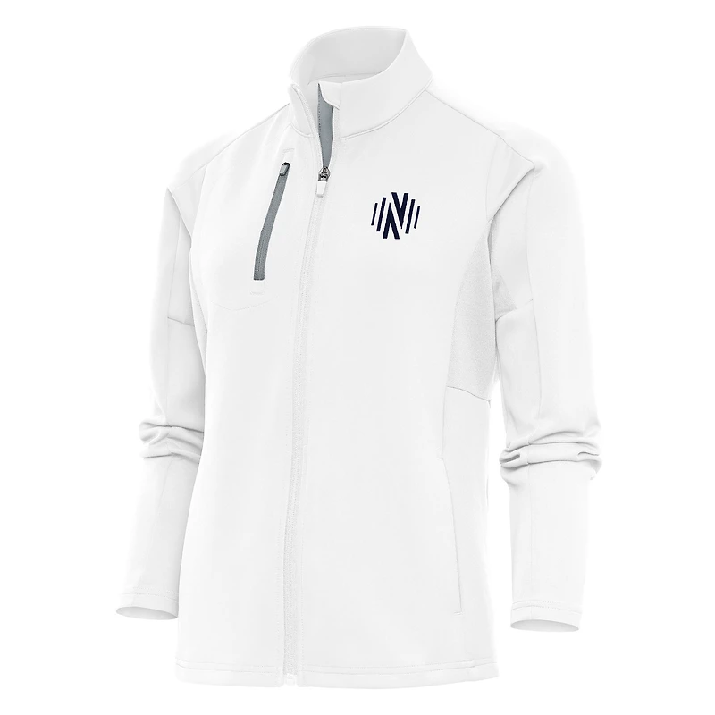 Women's Antigua  White Nashville SC Generation Full-Zip Jacket
