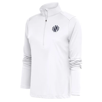 Pull-over demi-zippé Antigua White Nashville SC Tribute pour femme