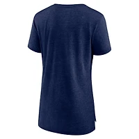 Women's Fanatics Heather Navy Nashville SC Play Tri-Blend T-Shirt