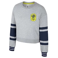 Sweat-shirt court Stadium Essentials gris chiné pour femme, Nashville SC Scrimmage