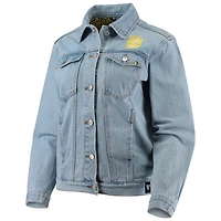 Women's The Wild Collective Blue Nashville SC Print Denim Button-Up Jacket