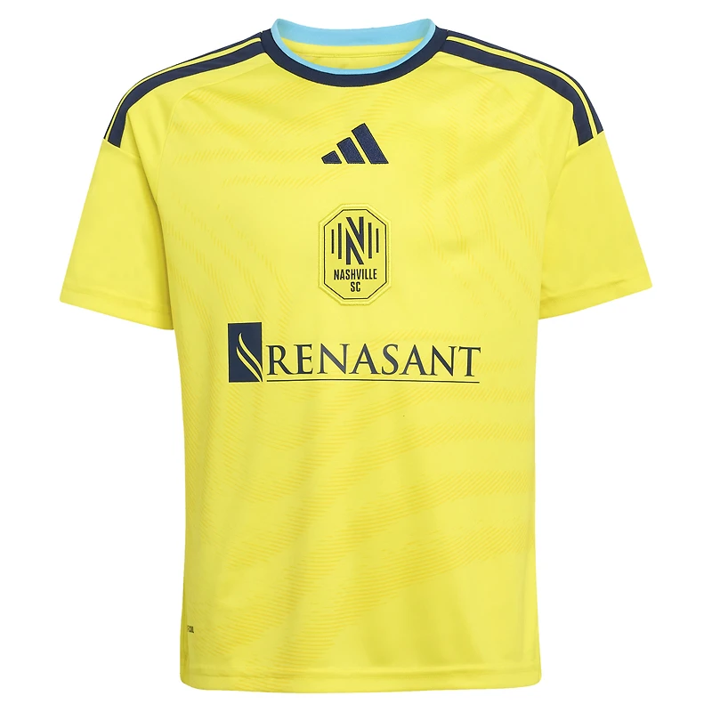 Youth adidas Cristian Espinoza Yellow Nashville SC 2026 The Reverb Kit Replica Jersey