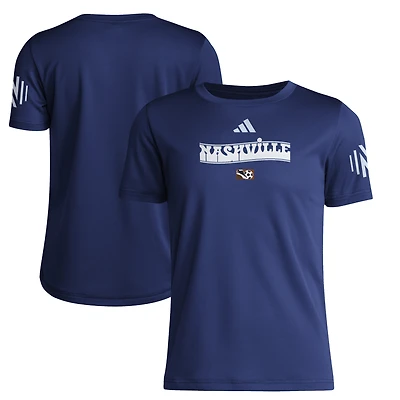 T-shirt adidas bleu marine Nashville SC 2025 Archive Collection Jersey Hook pour jeune