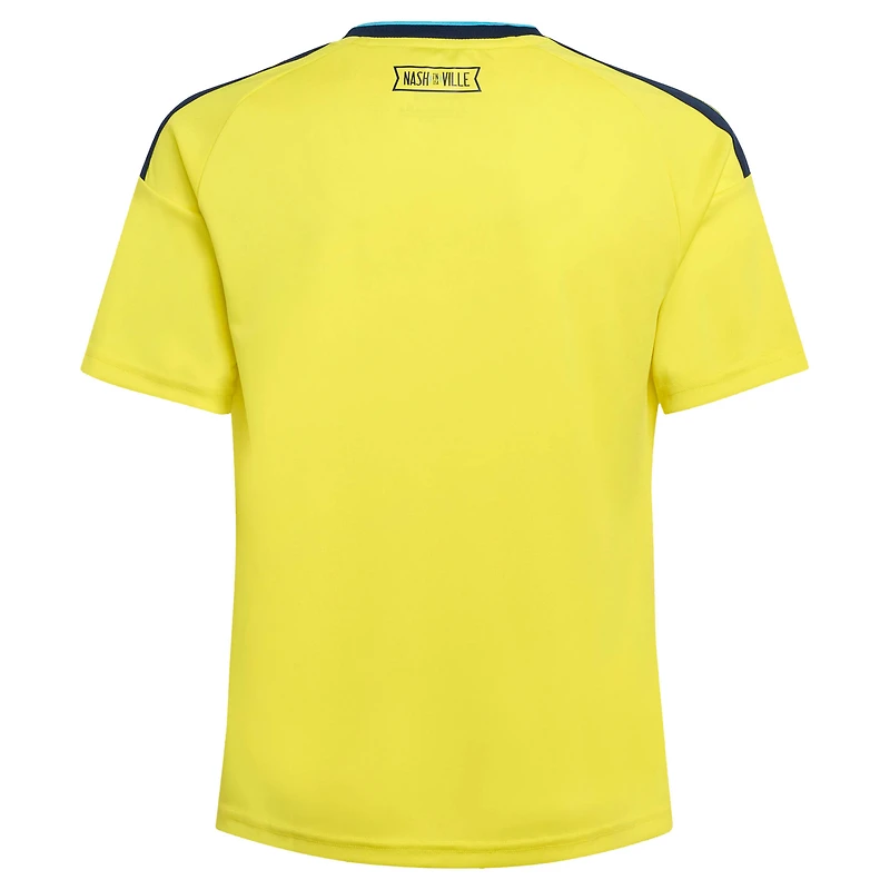 Youth adidas Yellow Nashville SC 2026 The Reverb Kit Replica Jersey