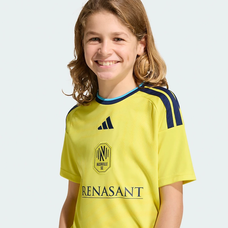 Maillot réplique adidas Nashville SC 2026 The Reverb jaune pour enfant