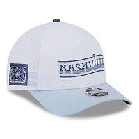Casquette ajustable New Era blanche Nashville SC 2025 Jersey Hook 9FORTY M-Crown pour jeune