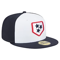 Men's New Era  White/Black Nashville Sounds Authentic Collection 59FIFTY Fitted Hat