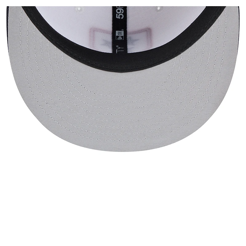 Casquette ajustée Nashville Sounds Authentic Collection 59FIFTY pour homme New Era blanche/noire
