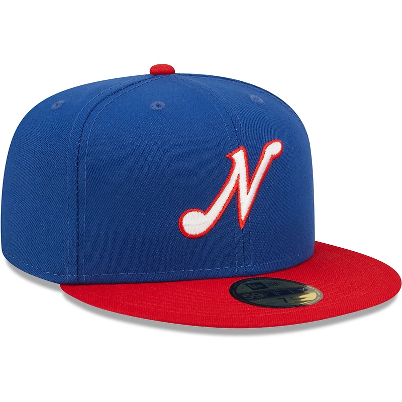 Casquette ajustée New Era 59FIFTY blanche Nashville Sounds Authentic Collection Team Alternate pour homme