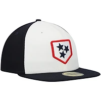 Men's New Era White Nashville Sounds Authentic Collection Team Alternate 59FIFTY Fitted Hat