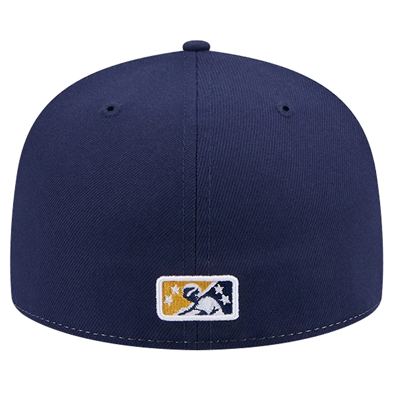 Men's New Era Yellow Nashville Sounds Theme Night Brewskis 59FIFTY Fitted Hat